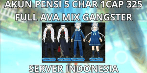 RETIRED ACCOUNT 5 CHARACTERS 1 CAP MAX LVL 325 INDONESIA SERVER, FULL AVATAR MIX GANGSTER, READY TO USE FULL RESET, VIA MQ, ANTI HACKBACK, SUPER CHEAP