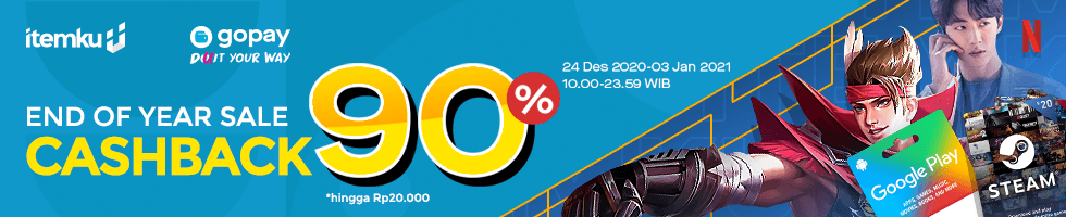 End of Year Sale, CASHBACK 90% dari GoPay!