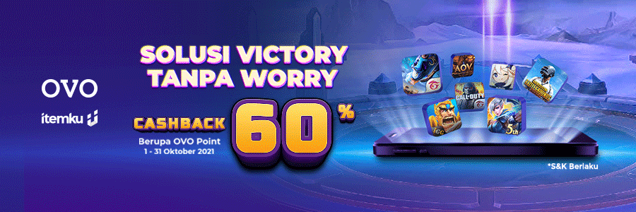 OVO Tricks and Treats, CASHBACK 60% Belanja di itemku!