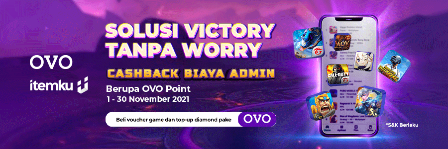 Belanja Pakai OVO di itemku, Cashback 100% Admin Fee!