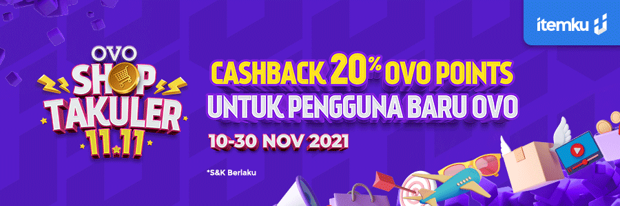 Spesial Pengguna Baru, CASHBACK 20% OVO di itemku!