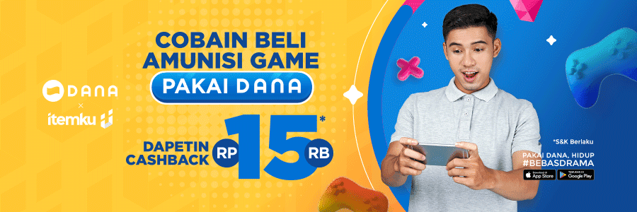 CASHBACK 10% Beli Amunisi Game Favorit di itemku Pakai DANA!