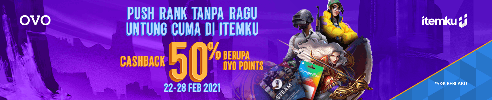 Gajian auto beli skin baru! Dapatkan cashback 50% Bersama OVO