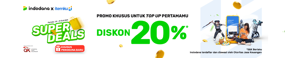 Bulan Baru, Nikmati DISKON 20% dari Indodana di itemku!