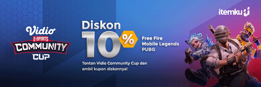 Hujan Diskon di itemku, Sambut Vidio Community Cup!