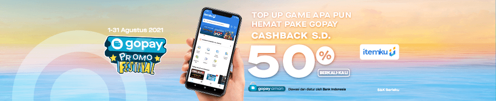 Merdeka Jajan di itemku Pakai GoPay, Cashback 50%!
