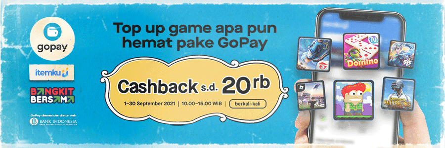 Bangkit Bersama, CASHBACK 50% Belanja Pakai GoPay di itemku!