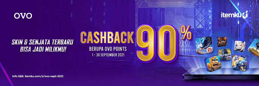 September Ramai, CASHBACK 90% Belanja di itemku Pakai OVO!