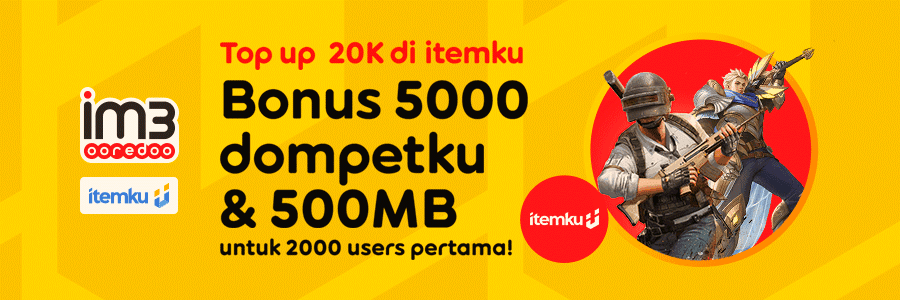 Belanja di itemku Dapat Cashback Dompetku & Quota Indosat!