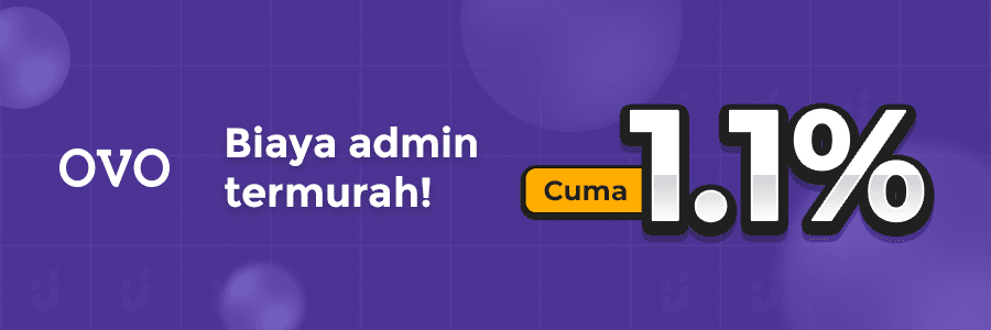 BIAYA ADMIN OVO HANYA 1,1%!