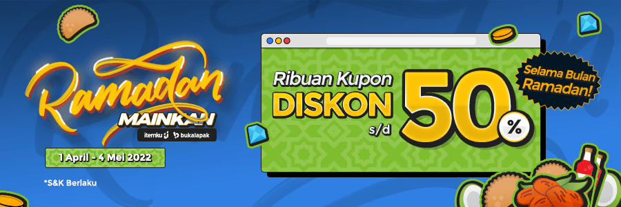 DISKON 50%, Mainkan Kupon Spesial Ramadan dan Lebaran di itemku!