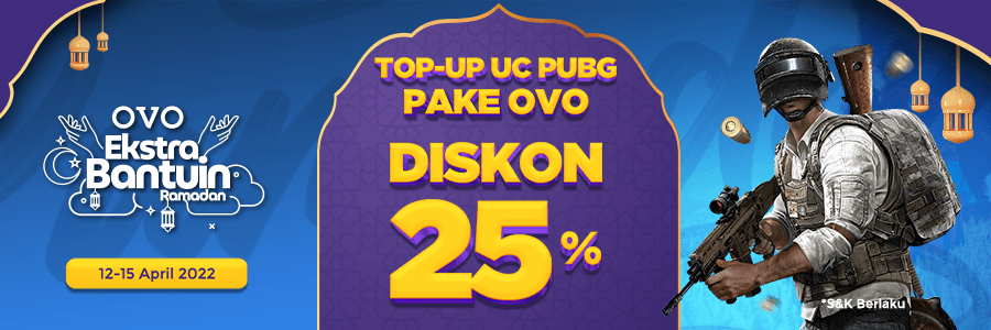 DISKON 25%, Top Up UC PUBG Mobile di itemku Pakai OVO!