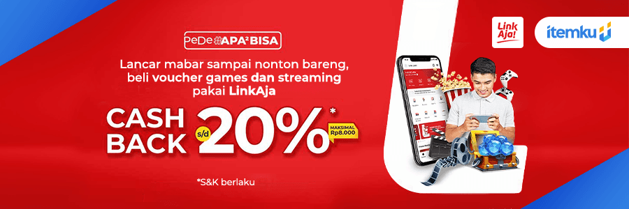 CASHBACK 20%, Ayo Main Checkout Pakai LinkAja di itemku!
