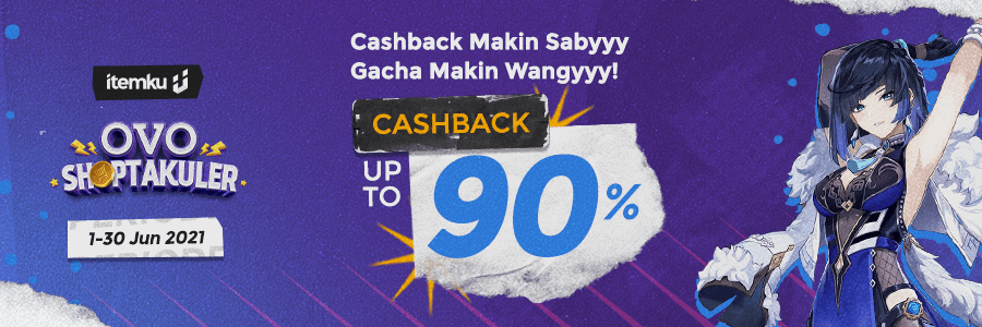Belanja di itemku, Hujan CASHBACK 90% di Bulan Juni dari OVO!