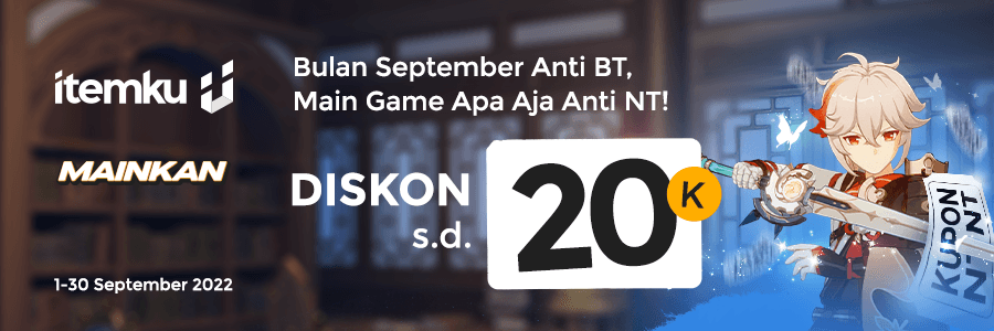 Diskon September hingga Rp20.000, bikin Gaming lebih seru!