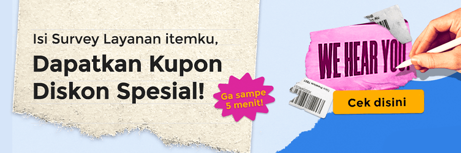 Isi Survey Layanan itemku, dapatkan Kupon Diskon Spesial!