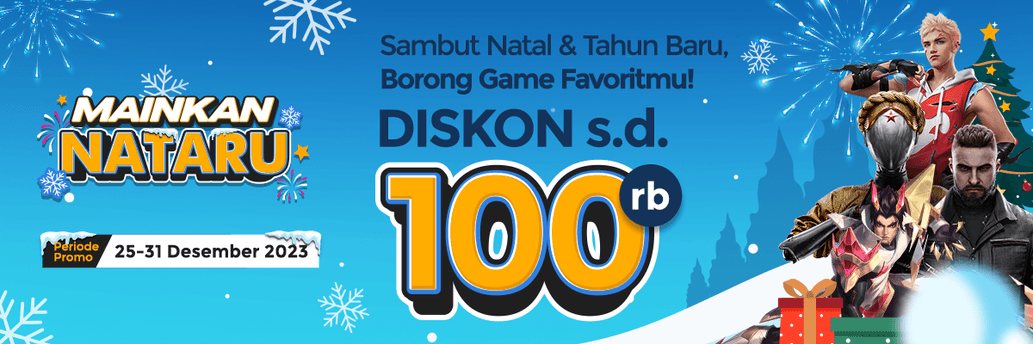 Klaim Diskon Spesial Natal dan Tahun Baru, Promo MAINKAN 9 Top Game dengan itemku