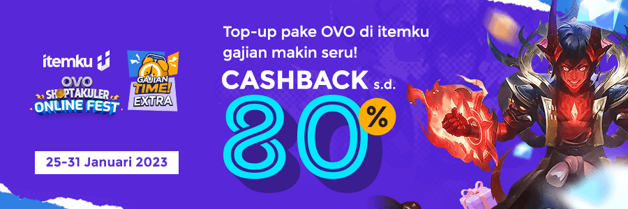 OVO CASHBACK is back! Belanja item keren dengan cashback 80%