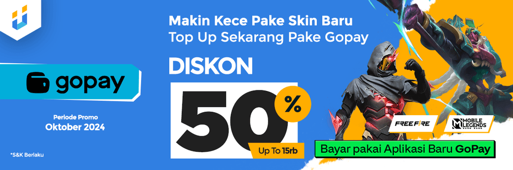 MLBB FF Diskon 50% pakai Gopay!