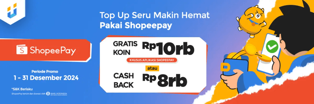 Serbu Promo ShopeePay dan SPayLater di Itemku! Gratis Koin dan Cashback untuk Top Up Game Favoritmu!