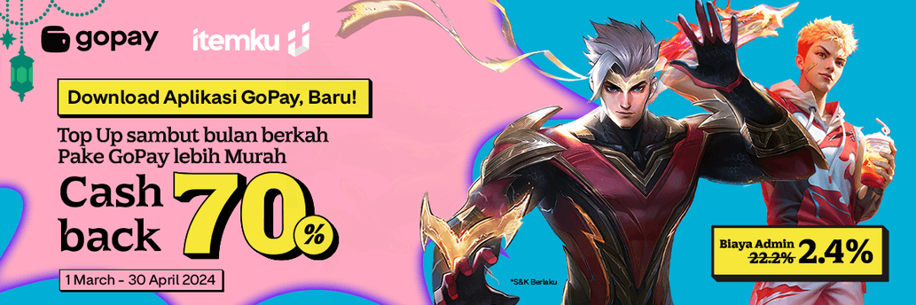 Top-up Game Diskon Rp20rb pake Gopay Sambut Lebaran
