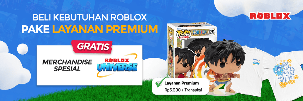 Hadiah Merchandise Spesial dengan Beli Roblox Pake Layanan Premium di itemku