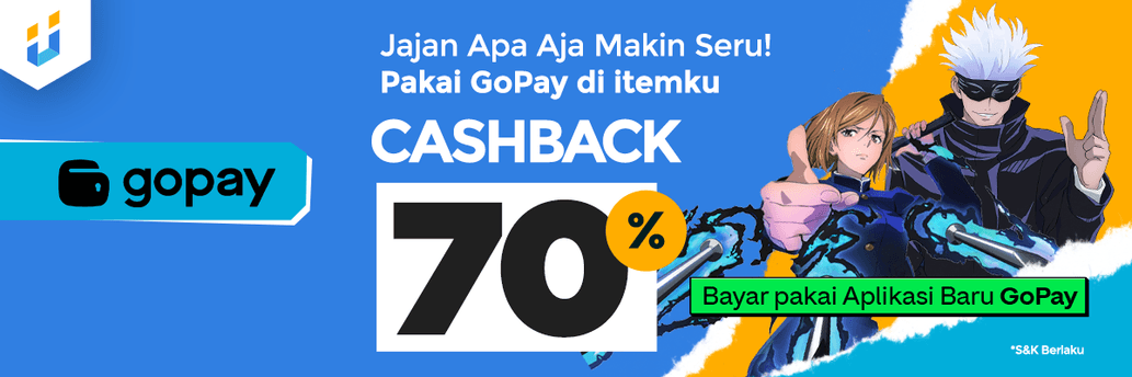 Top-up pakai GoPay, Cashback 70% hingga 10.000