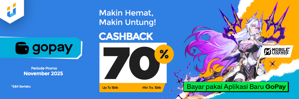Cashback Top Up 70% di Itemku pakai GoPay App!