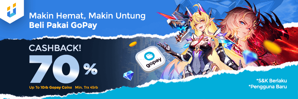 Cashback Top Up 70% di Itemku pakai GoPay App!