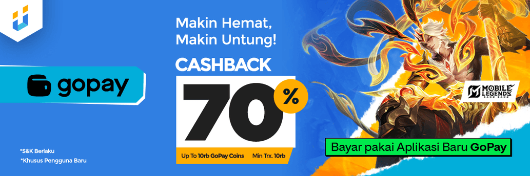 Cashback Top Up 70% di Itemku pakai GoPay App!