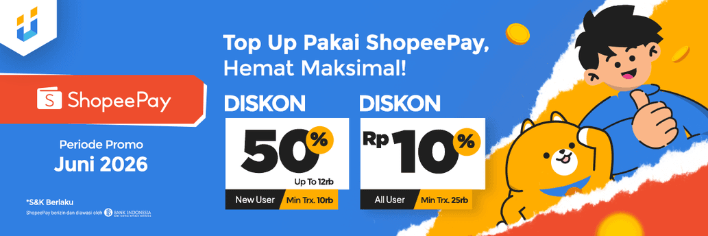 Promo Top Up ShopeePay di Itemku!