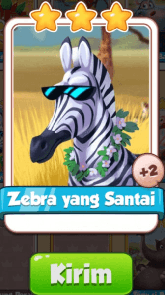 Gambar Product Kartu Zebra yang Santai