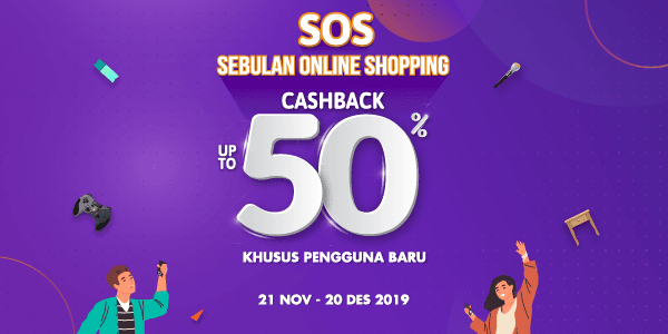 Promo OVO SOS November 2019: Cashback 50% Semua Game!