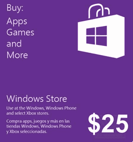 Gambar Windows Gift Card USD $25 — 1