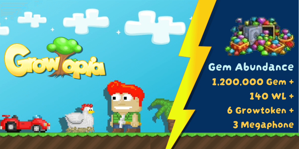 Gambar Product Gem Abundance (1,200,000 Gem + 140 WL + 6 Growtoken + 3 Megaphone)