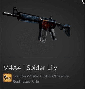 instal M4A4 Spider Lily cs go skin