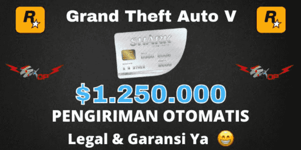 Gambar Grand Theft Auto V Great White Shark Cash Card: GTA$1250000 — 1