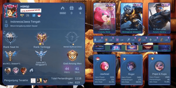 Gambar Product Original Cheap SL Jawhead, Haya, YSS ML accounts