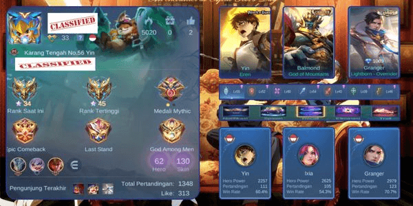 Gambar Product Sultan Yin AOT Balmond Collector Skin Account Lots of Cheap and Cheerful