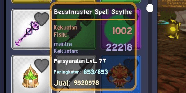 Gambar Product Beastmaster Spell Scythe - Dungeon Quest