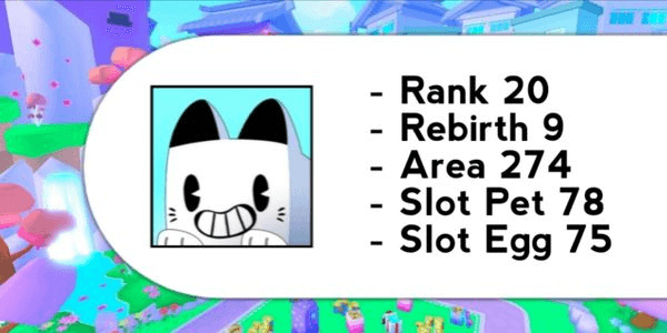 Gambar Product Akun Rank 20 - Max Area | Pet Simulator 99