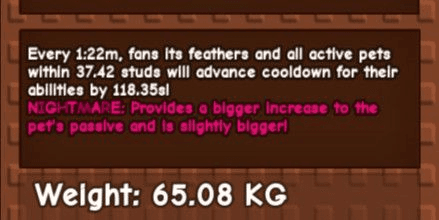 Gambar Product Nightmare Titan Peacock | 65.08 KG Age 100 | Pet Grow A Garden