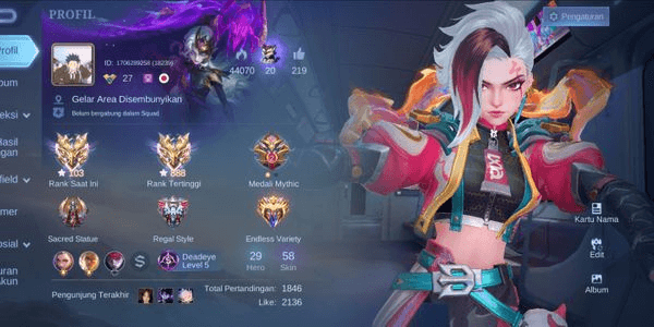 Gambar Product AKUN ML SKIN IXIA METRO EX GLOBAL, IMMORTAL 888