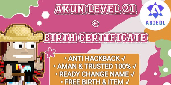 Gambar Product LEVEL 21 ACCOUNT + BIRTH CERTIFICATE