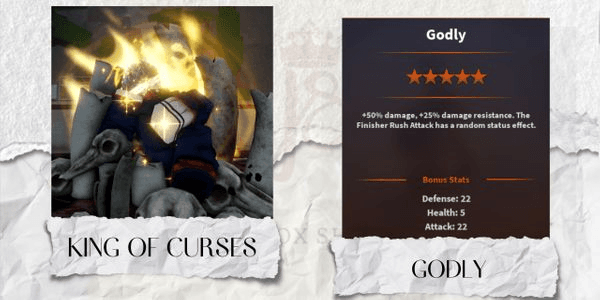 Gambar Product Godly King Of Curses / Sukuna | Mythic Trait - A Universal Time (AUT)