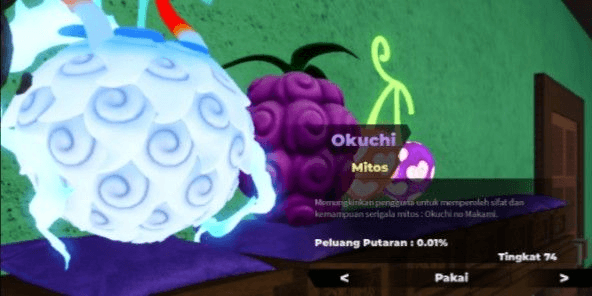 Gambar Product Akun Fruit Battlegrounds - Okuchi 74 & Gravity 92