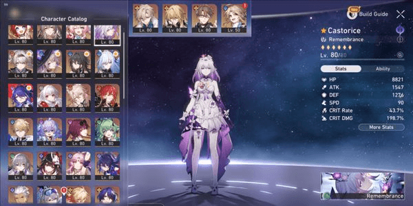 Gambar Product 20 Limit Tribbie E1 Firefly E1 Castorice Hyacine The Herta Acheron Ruanmei Sparkle Jiaoqiu Huo Huo Aventurine Mydei Luocha Kafka TL 70 Asia