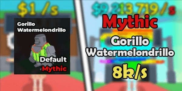 Gambar Product (Mythic) Gorillo Watermelonrillo - Steal A Brainrot