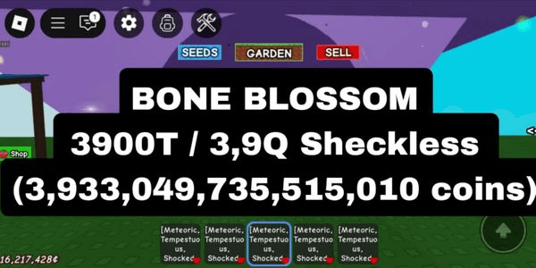 Gambar Product SHECKLES 3900T / 3.9Q GROW A GARDEN RBL / 3,933,049,735,515,010 COINS GAG / 3.9Q SHECKLESS