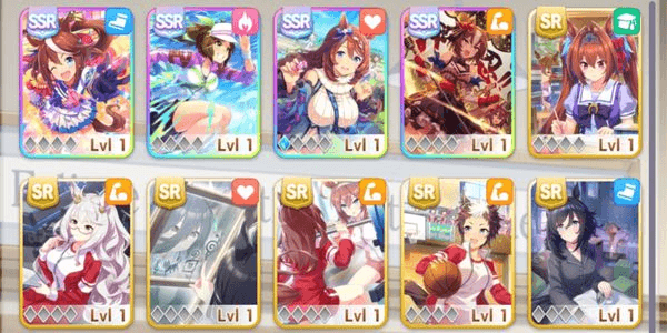 Gambar Product Uma Musume| 4 SSR Super Creek lb-1, Yaeno Muteki, Tokai Teio (Dream big), Ines Fujin, Traine Biwa Hayahide #20